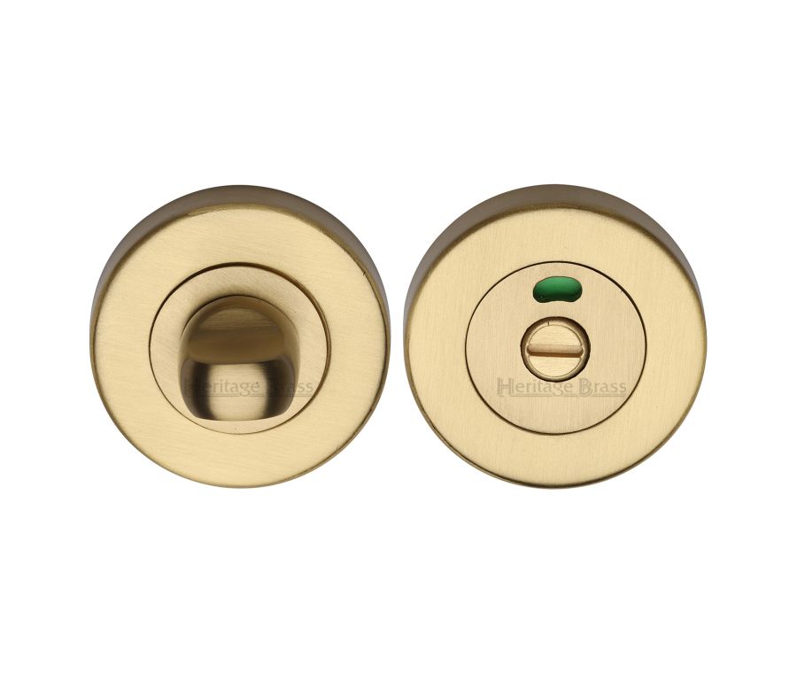 Satin Brass Indicator Bathroom Turn & Release - V4046