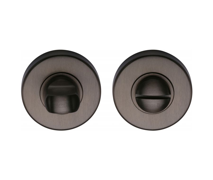 Matt Bronze Round Bathroom Turn & Release - V4049