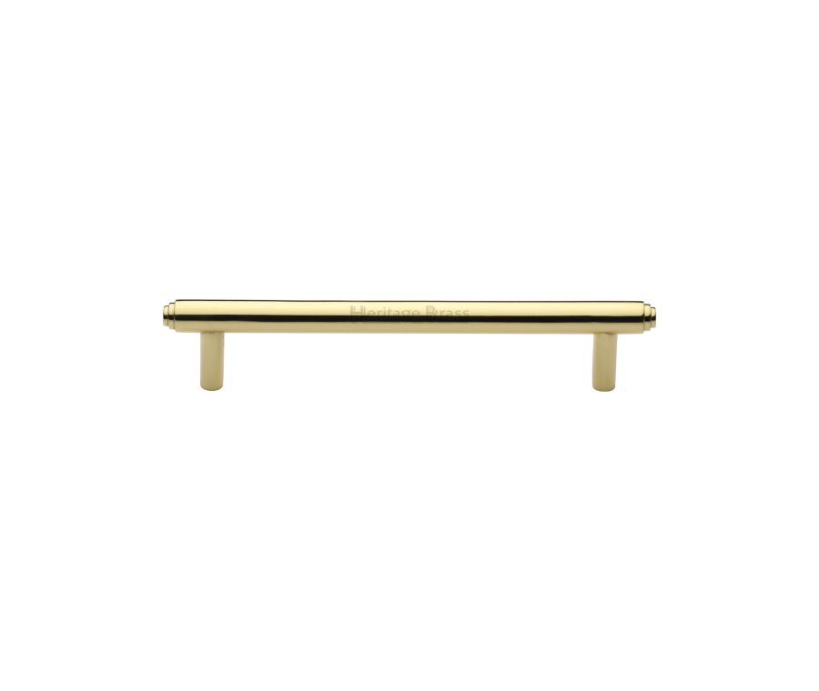 Heritage Brass Polished Brass Step Cabinet Pull Handle 128mm
