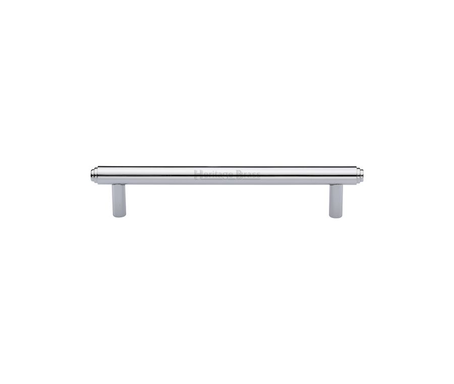 Heritage Brass Polished Chrome Step Cabinet Pull Handle 128mm