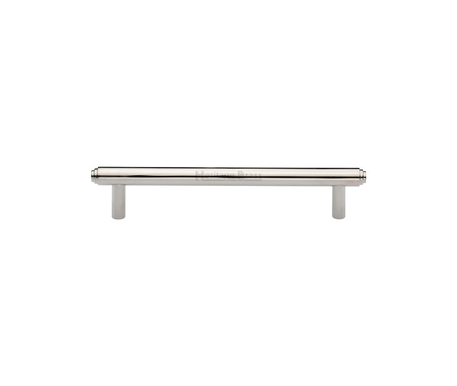 Heritage Brass Polished Nickel Finish Step Cabinet Pull Handle 128mm