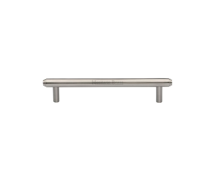 Heritage Brass Satin Nickel Step Cabinet Pull Handle 128mm