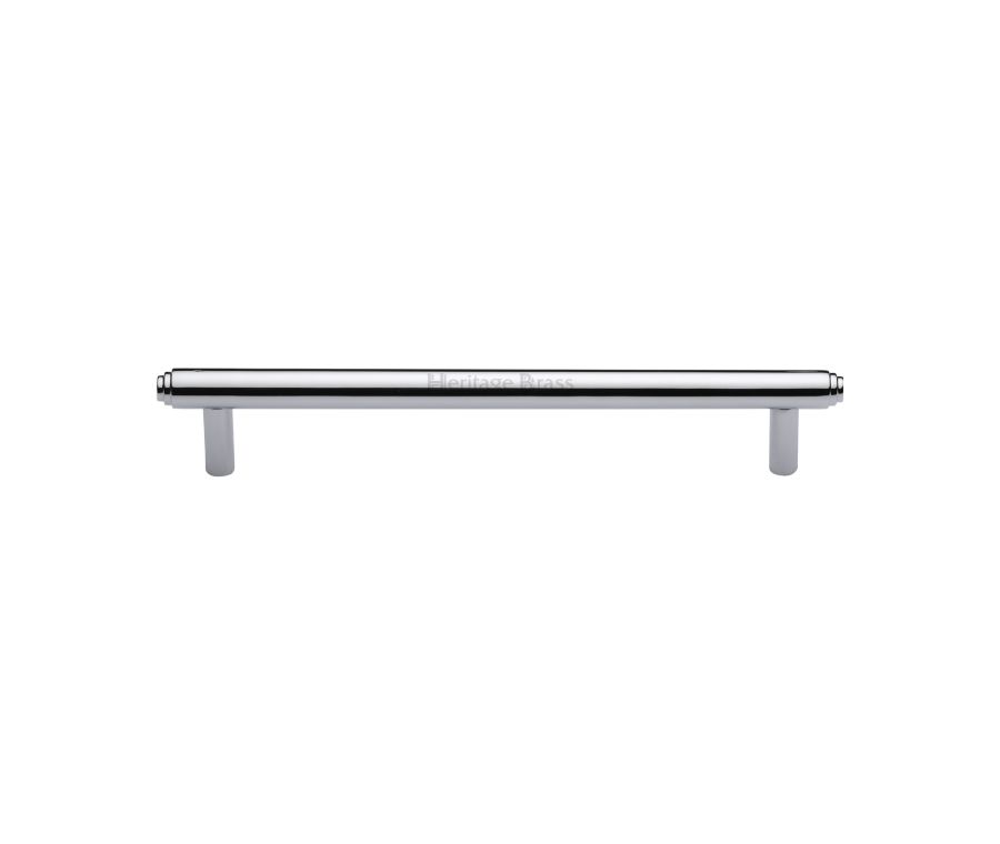 Heritage Brass Polished Chrome Step Cabinet Pull Handle 160mm