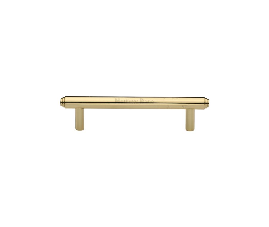 Heritage Brass Polished Brass Step Cabinet Pull Handle 96mm