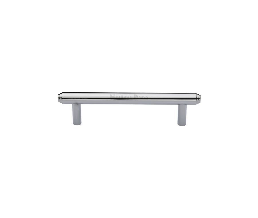 Heritage Brass Polished Chrome Step Cabinet Pull Handle 96mm