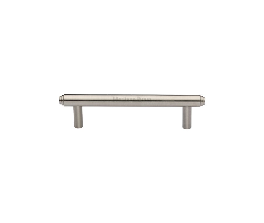 Heritage Brass Satin Nickel Step Cabinet Pull Handle 96mm