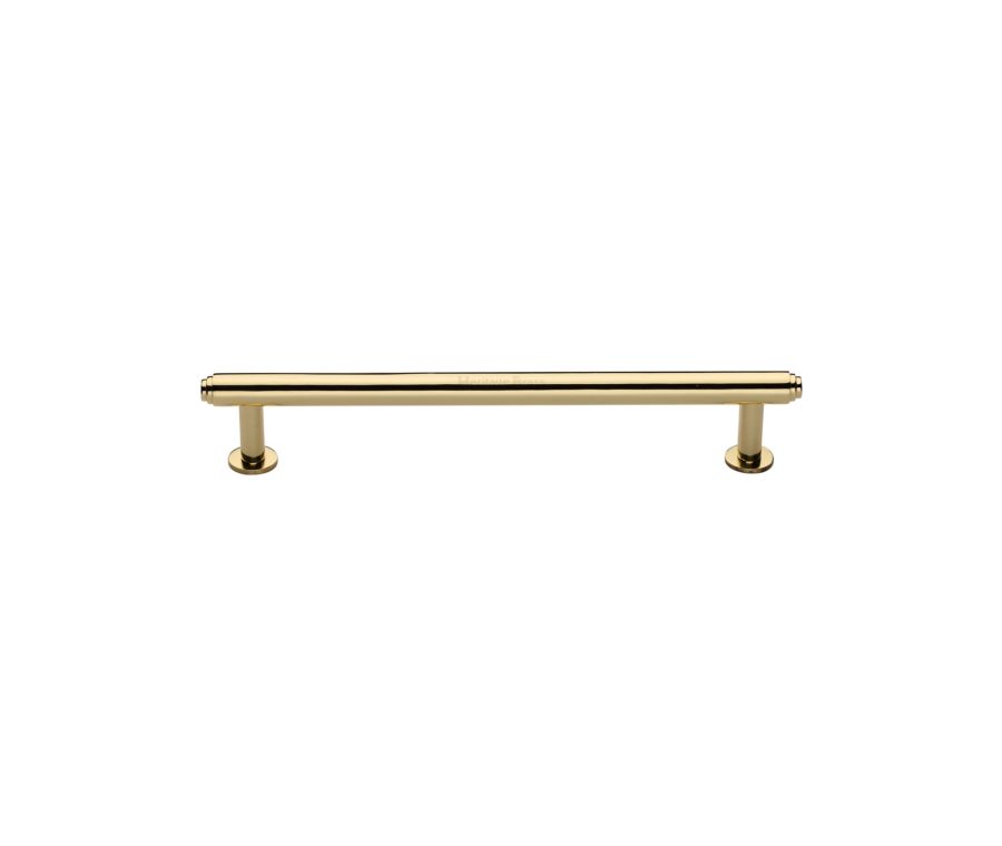 Heritage Brass Polished Brass Step Cabinet Pull Handle with Rose 16mm