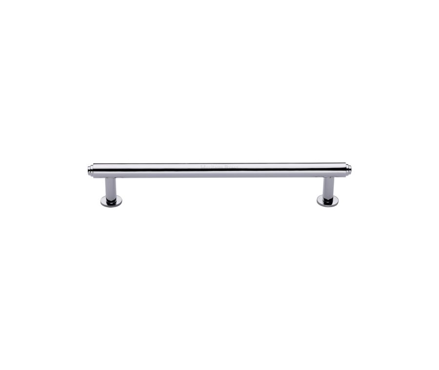 Heritage Brass Polished Chrome Step Cabinet Pull Handle with Rose 16mm