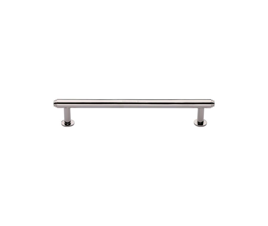 Heritage Brass Polished Nickel Finish Step Cabinet Pull Handle with Rose 16mm