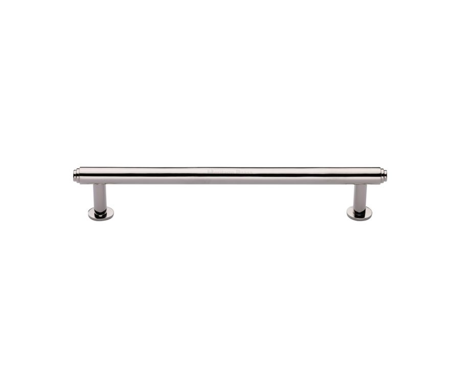 Heritage Brass Polished Nickel Finish Step Cabinet Pull Handle with Rose 16mm