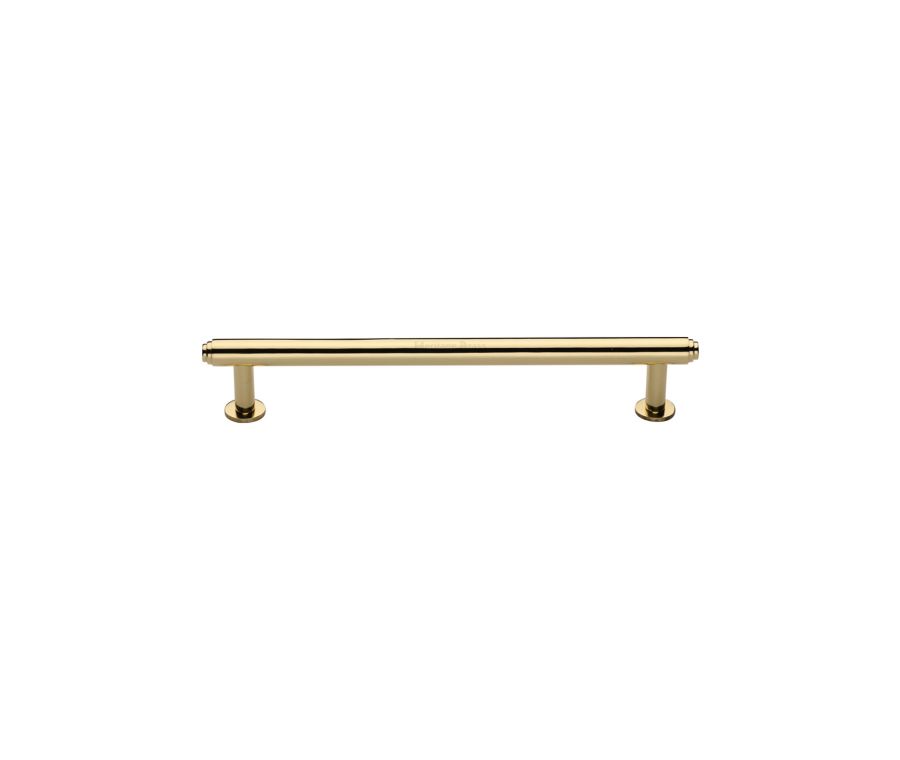 Heritage Brass Polished Brass Step Cabinet Pull Handle with Rose 16mm