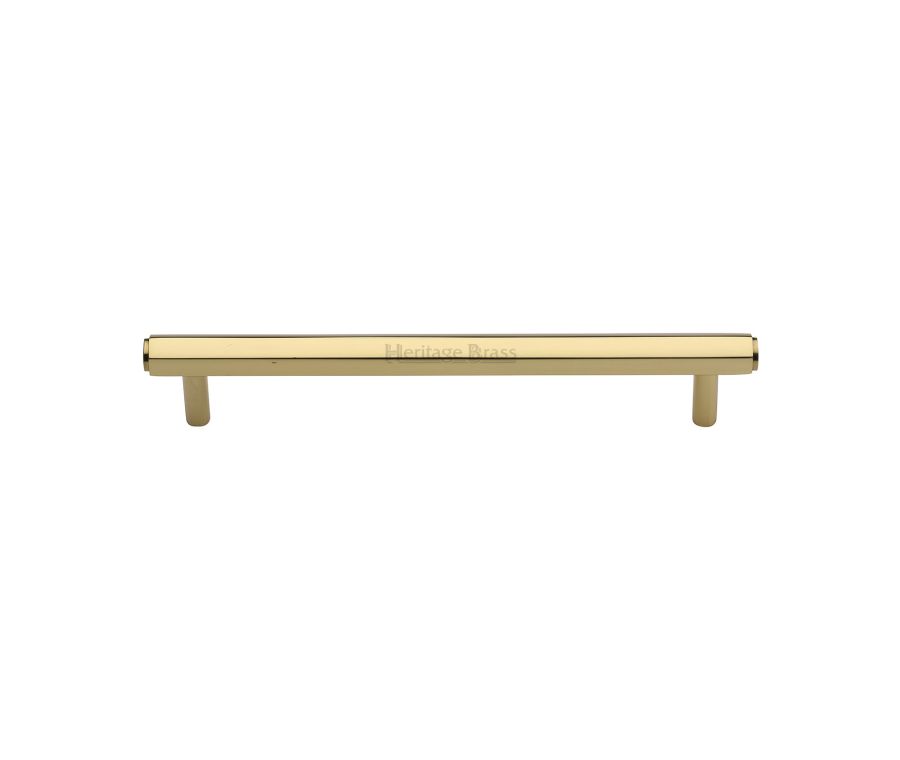 Heritage Brass Polished Brass Hexagon Profile Cabinet Pull Handle 160mm