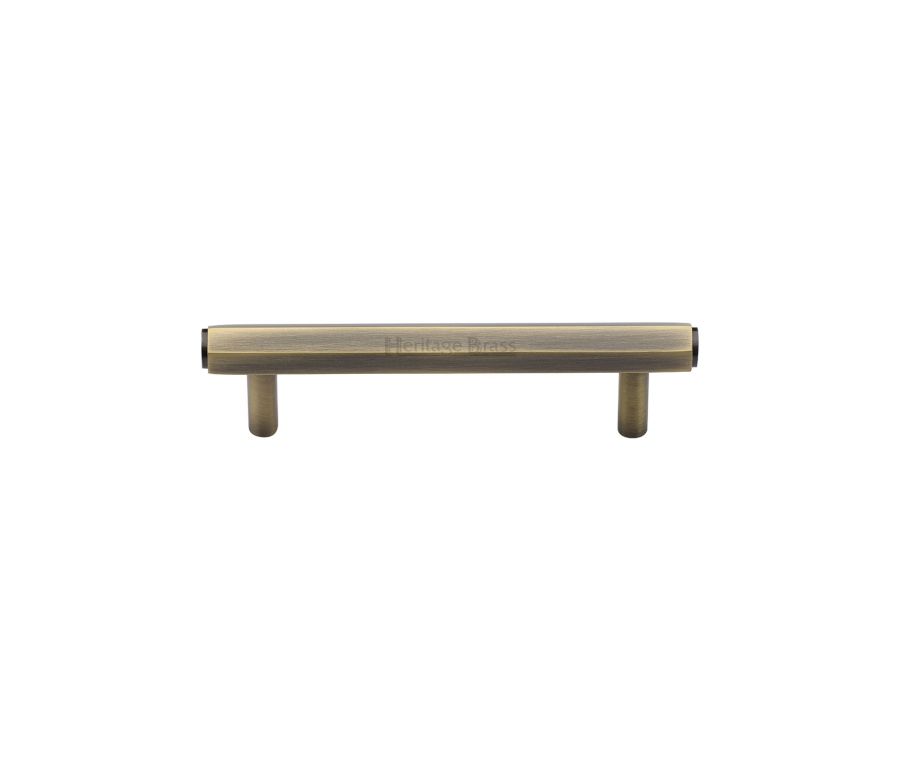 Heritage Brass Antique Brass Hexagon Profile Cabinet Pull Handle 96mm