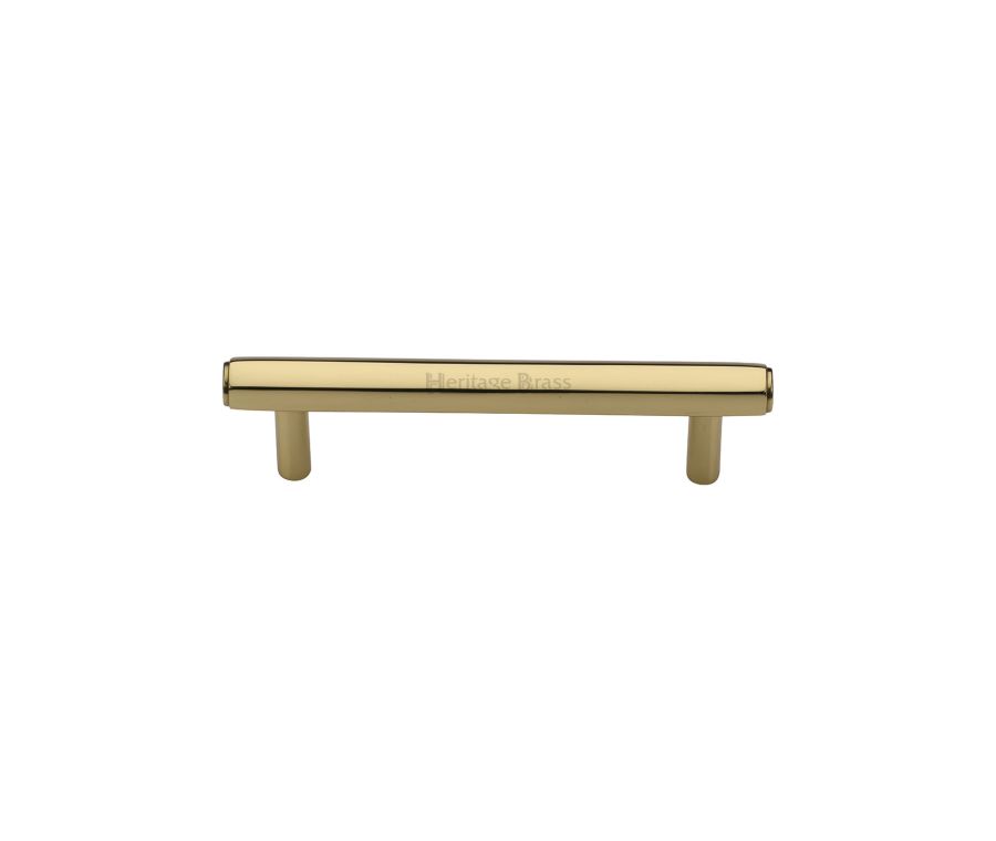 Heritage Brass Polished Brass Hexagon Profile Cabinet Pull Handle 96mm