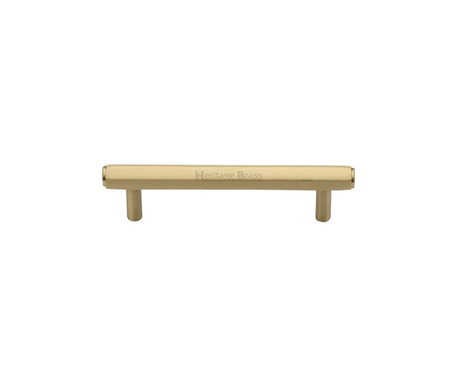 Heritage Brass Satin Brass Hexagon Profile Cabinet Pull Handle 96mm