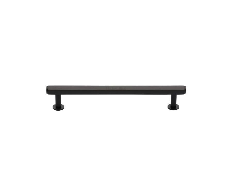 Heritage Brass Matt Bronze Hexagon Cabinet Pull Handle with Rose 16mm