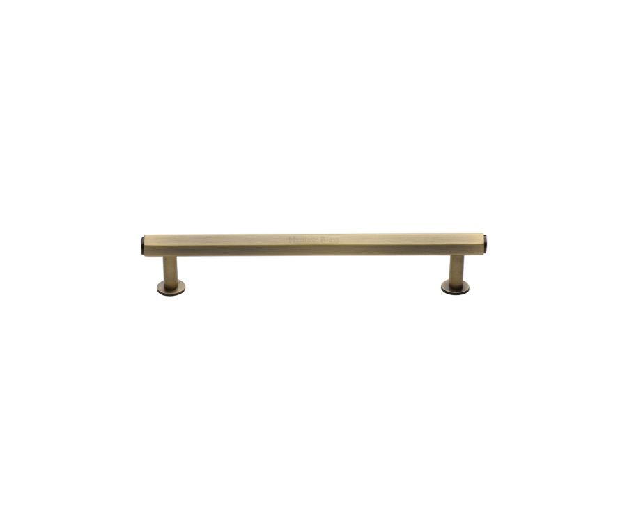 Heritage Brass Antique Brass Hexagon Cabinet Pull Handle with Rose 16mm