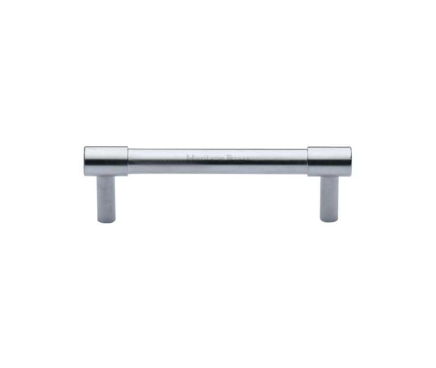 Heritage Brass Satin Chrome Phoenix Cabinet Pull Handle 96mm
