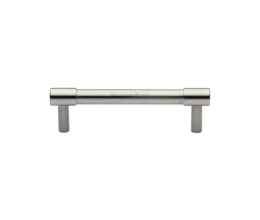 Heritage Brass Satin Nickel Phoenix Cabinet Pull Handle 96mm