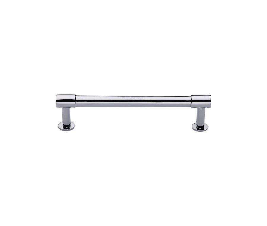 Heritage Brass Polished Chrome Phoenix Cabinet Pull Handle with Rose 16mm