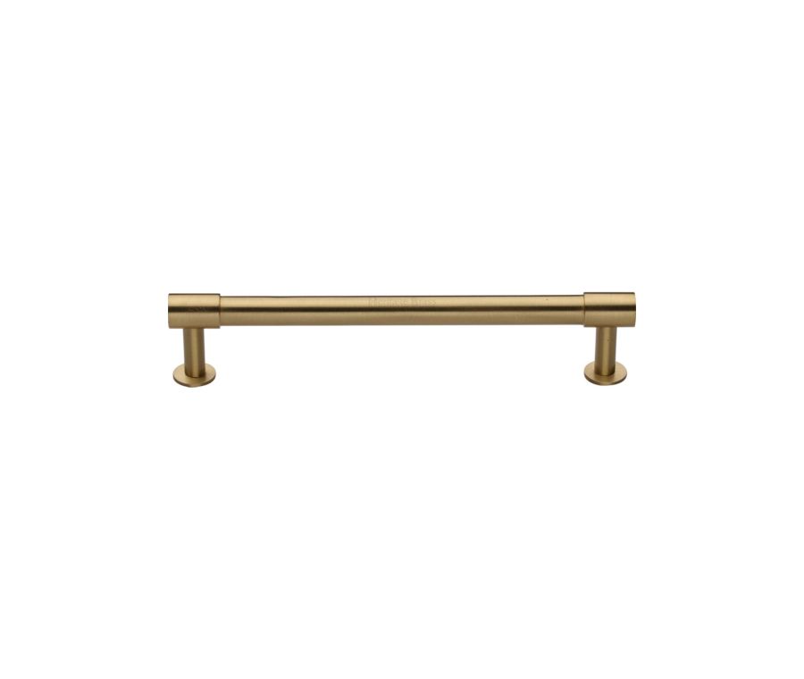 Heritage Brass Satin Brass Phoenix Cabinet Pull Handle with Rose 16mm