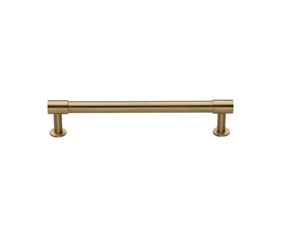 Heritage Brass Satin Brass Phoenix Cabinet Pull Handle with Rose 16mm