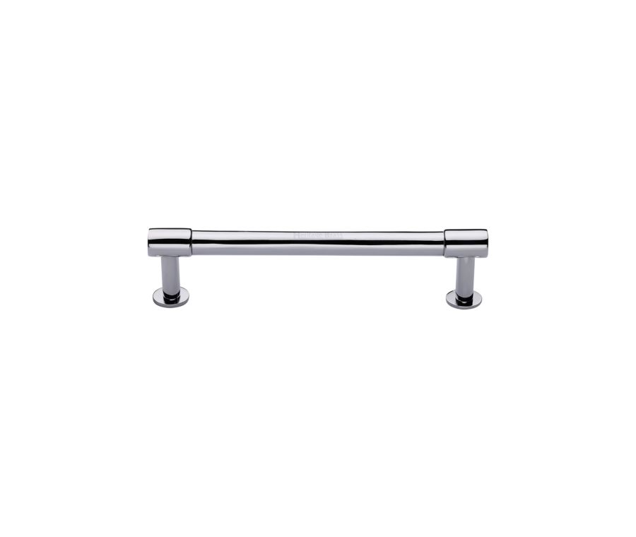 Heritage Brass Polished Chrome Phoenix Cabinet Pull Handle with Rose 16mm