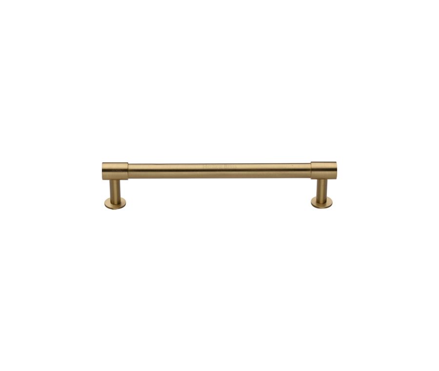 Heritage Brass Satin Brass Phoenix Cabinet Pull Handle with Rose 16mm