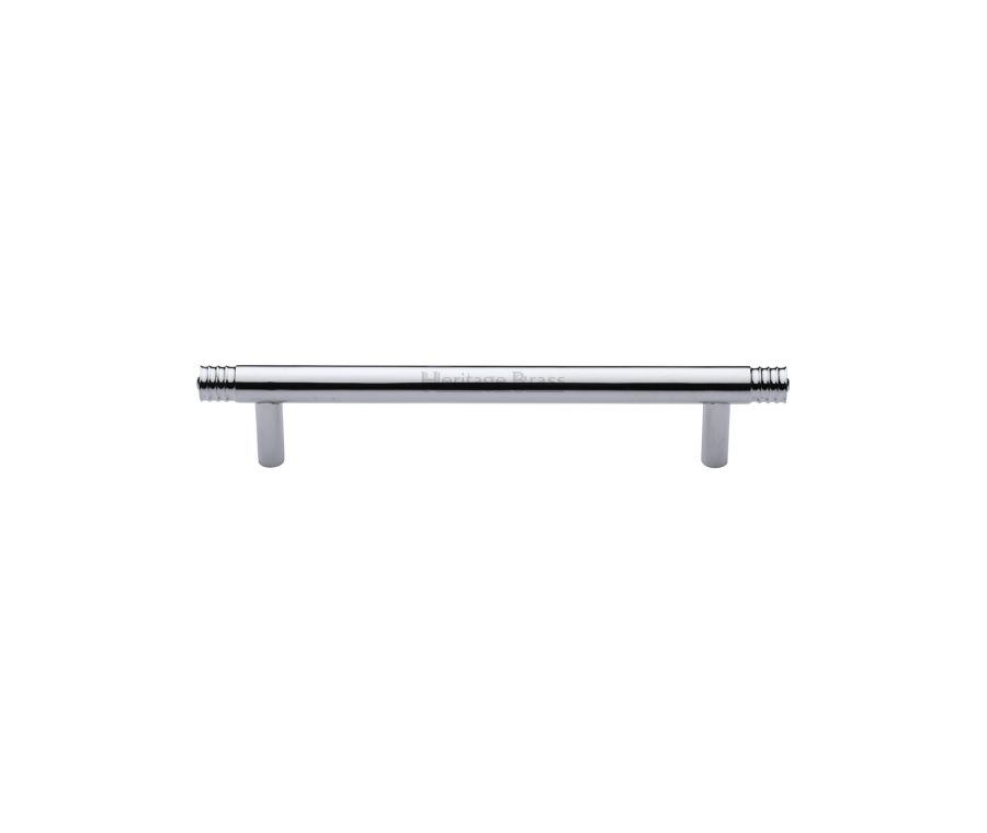 Heritage Brass Polished Chrome Contour Cabinet Pull Handle 128mm