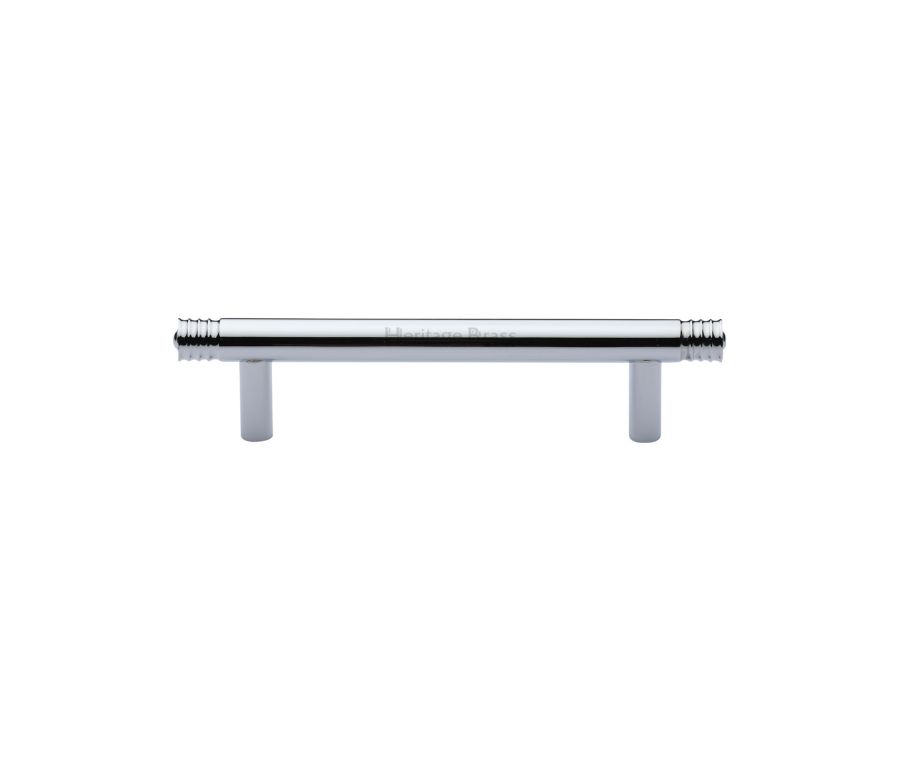 Heritage Brass Polished Chrome Contour Cabinet Pull Handle 96mm