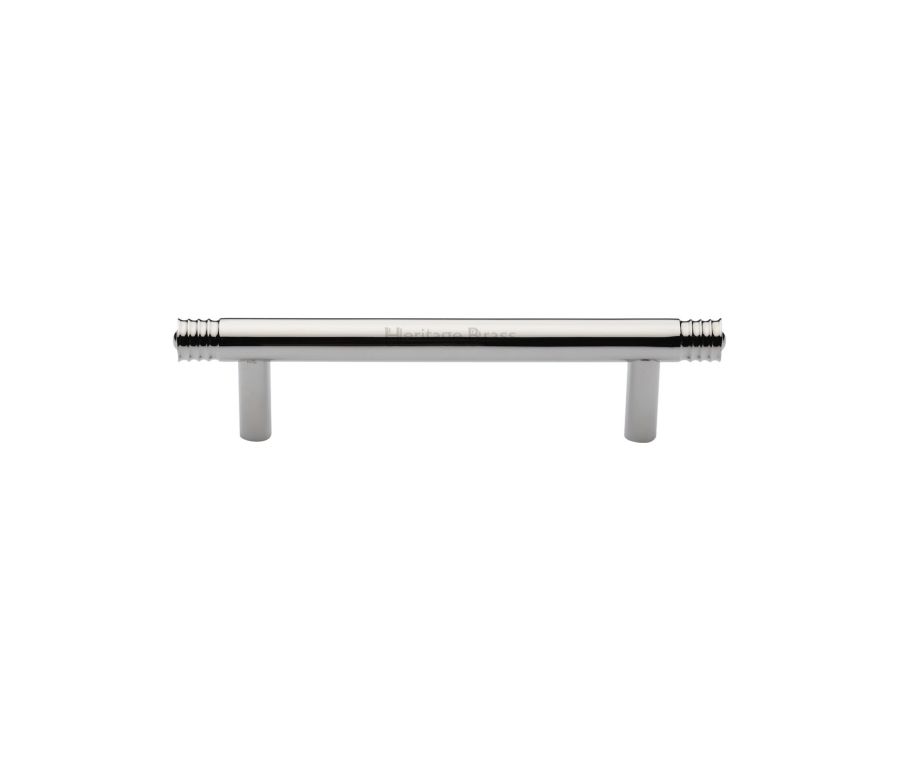 Heritage Brass Polished Nickel Finish Contour Cabinet Pull Handle 96mm