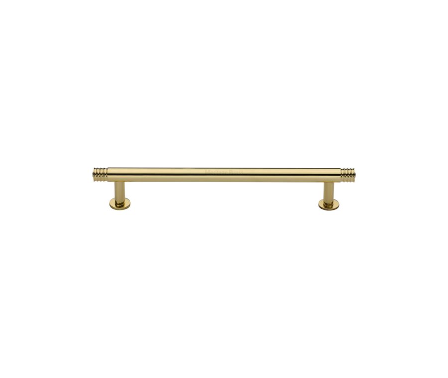 Heritage Brass Polished Brass Contour Cabinet Pull Handle with Rose 16mm