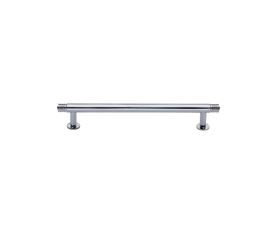 Heritage Brass Polished Chrome Contour Cabinet Pull Handle with Rose 16mm