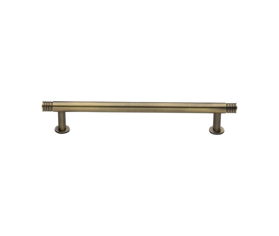Heritage Brass Antique Brass Contour Cabinet Pull Handle with Rose 16mm