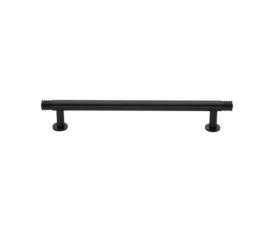Heritage Brass Matt Bronze Contour Cabinet Pull Handle with Rose 16mm