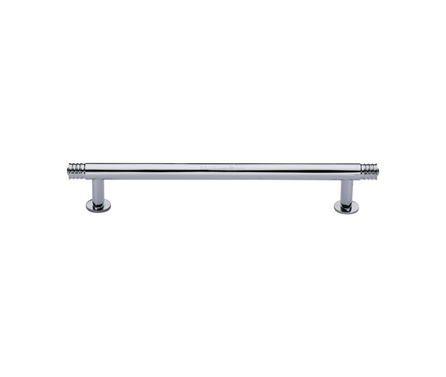 Heritage Brass Polished Chrome Contour Cabinet Pull Handle with Rose 16mm