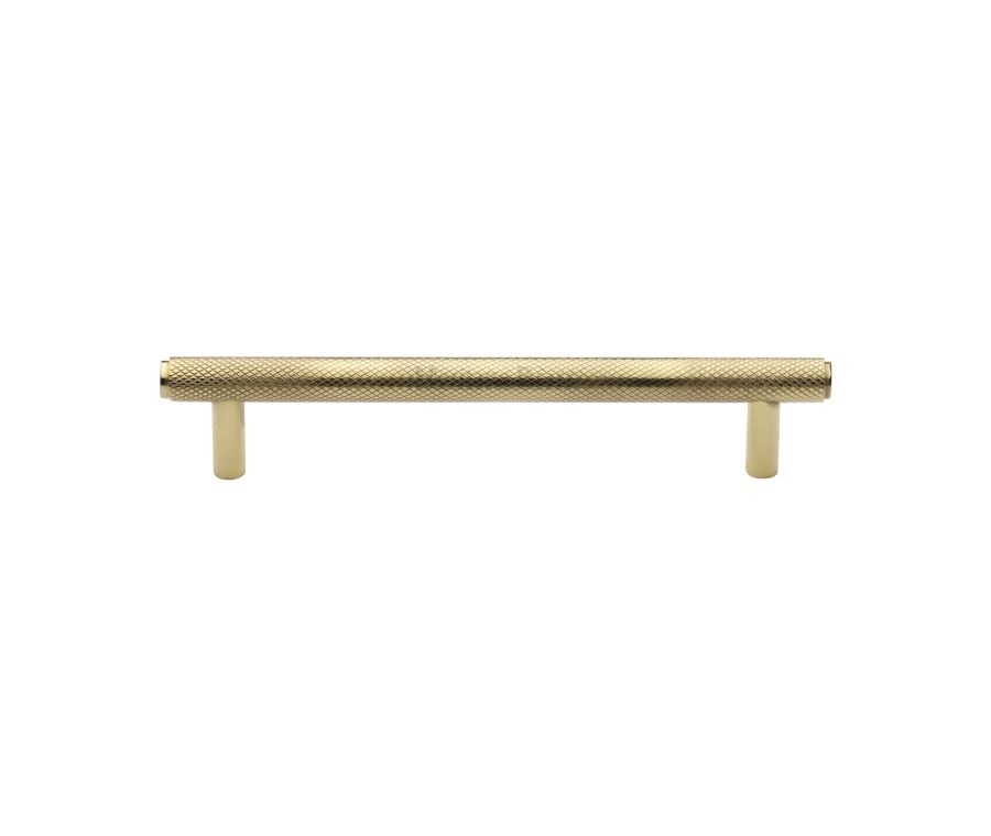 Heritage Brass Polished Brass Knurled Cabinet Pull Handle 128mm