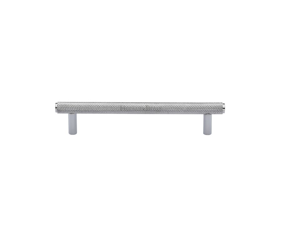 Heritage Brass Polished Chrome Knurled Cabinet Pull Handle 128mm