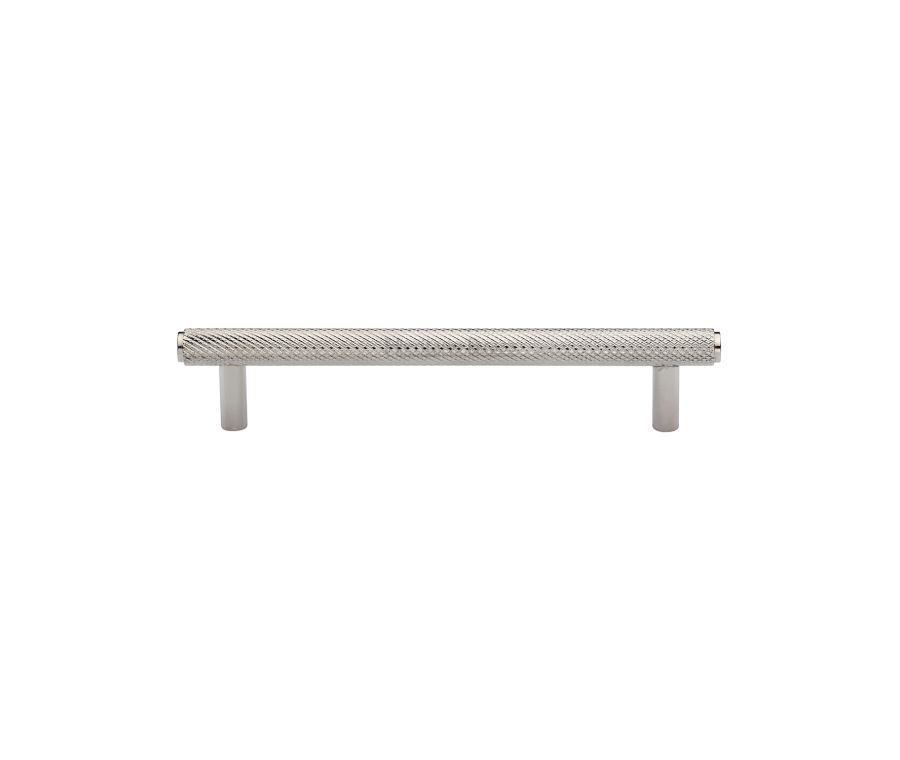 Heritage Brass Polished Nickel Finish Knurled Cabinet Pull Handle 128mm