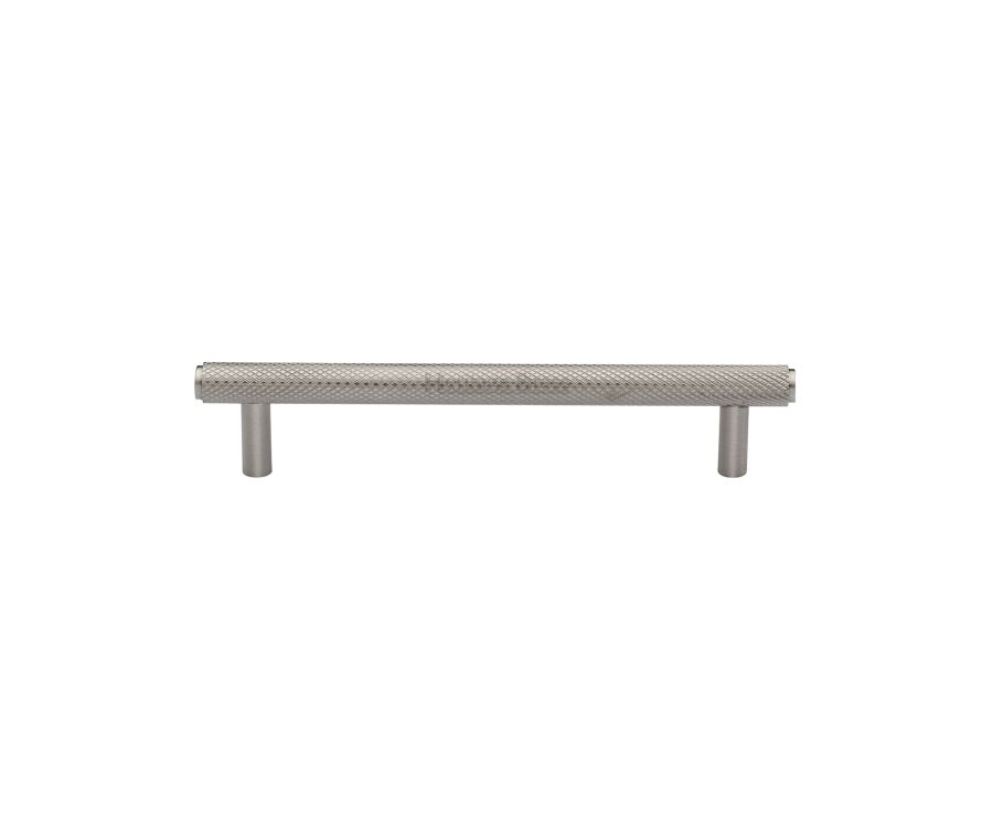 Heritage Brass Satin Nickel Knurled Cabinet Pull Handle 128mm