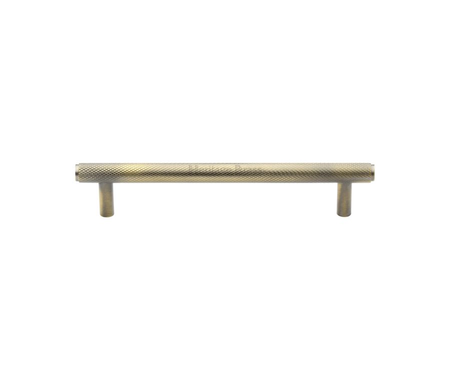Heritage Brass Antique Brass Knurled Cabinet Pull Handle 160mm