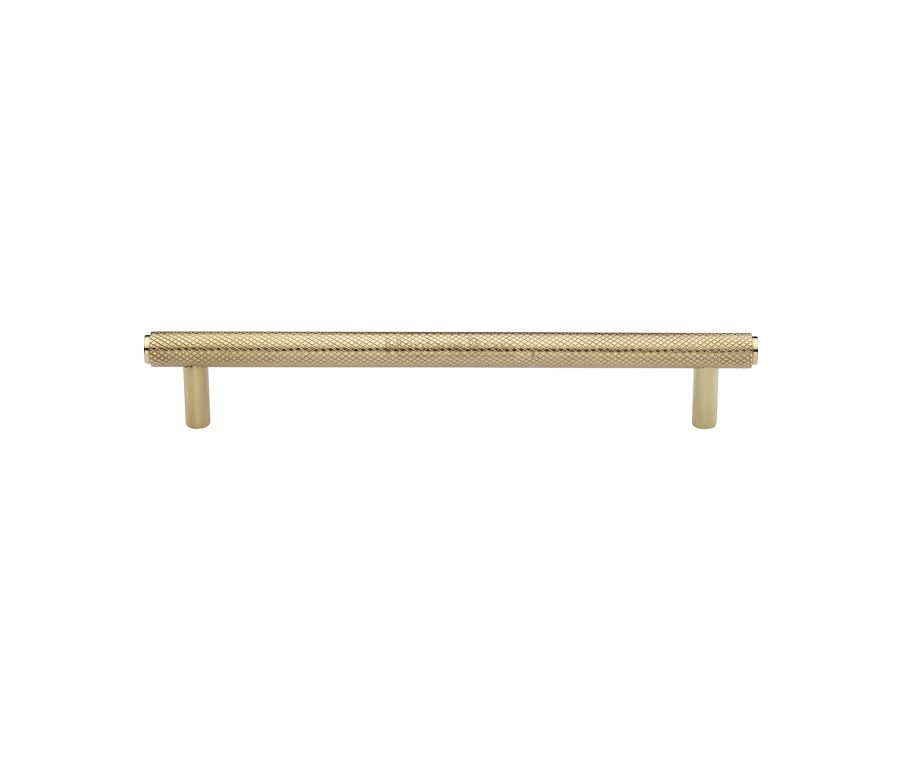 Heritage Brass Polished Brass Knurled Cabinet Pull Handle 160mm
