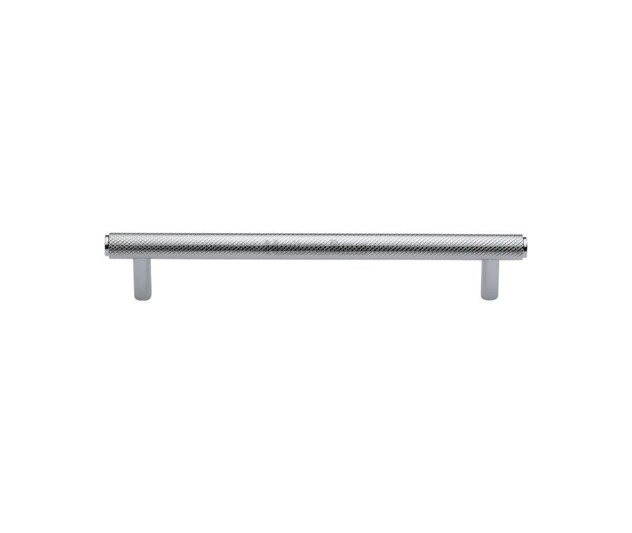 Heritage Brass Polished Chrome Knurled Cabinet Pull Handle 160mm