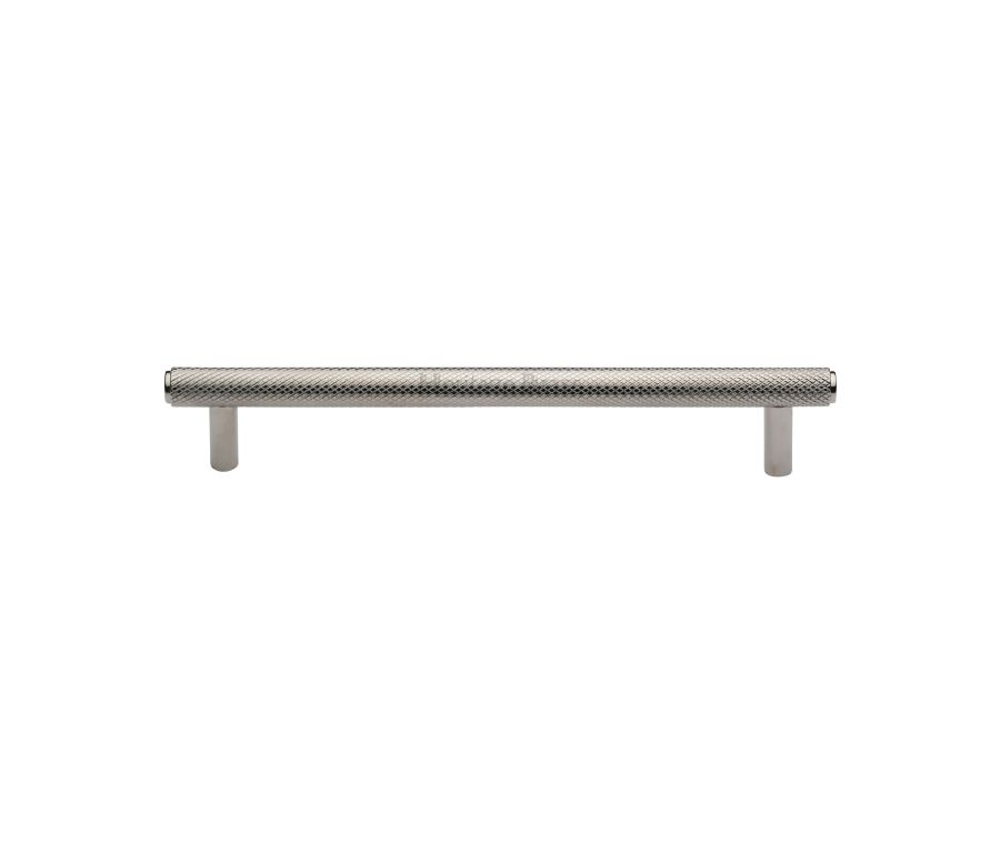 Heritage Brass Polished Nickel Finish Knurled Cabinet Pull Handle 160mm