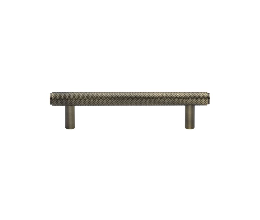 Heritage Brass Antique Brass Knurled Cabinet Pull Handle 96mm