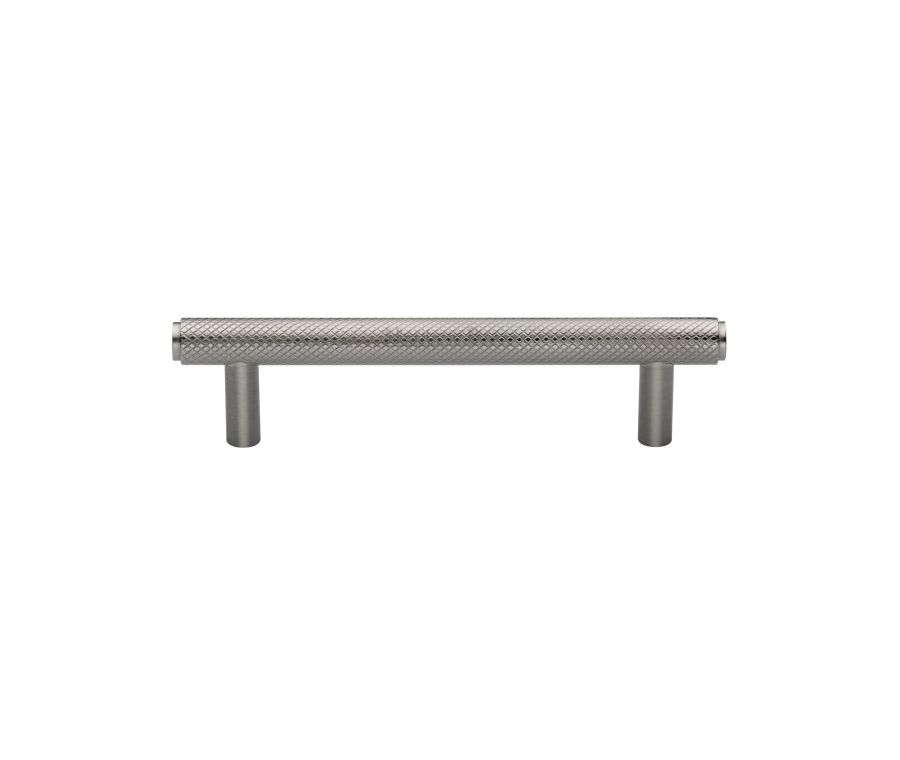 Heritage Brass Satin Nickel Knurled Cabinet Pull Handle 96mm