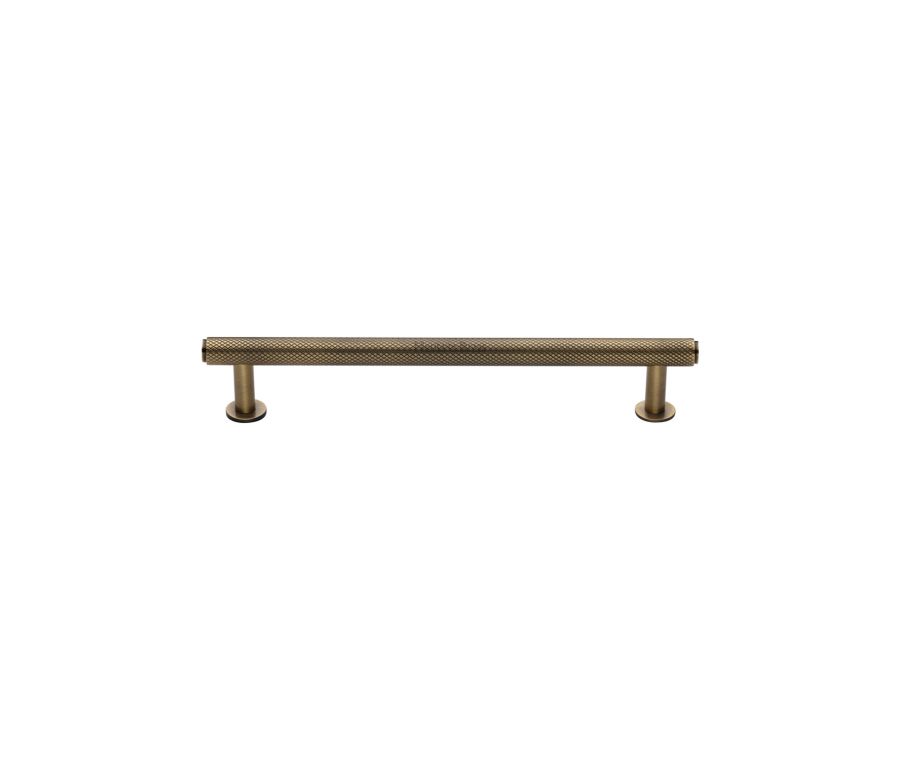 Heritage Brass Antique Brass Knurled Cabinet Pull Handle with Rose 16mm