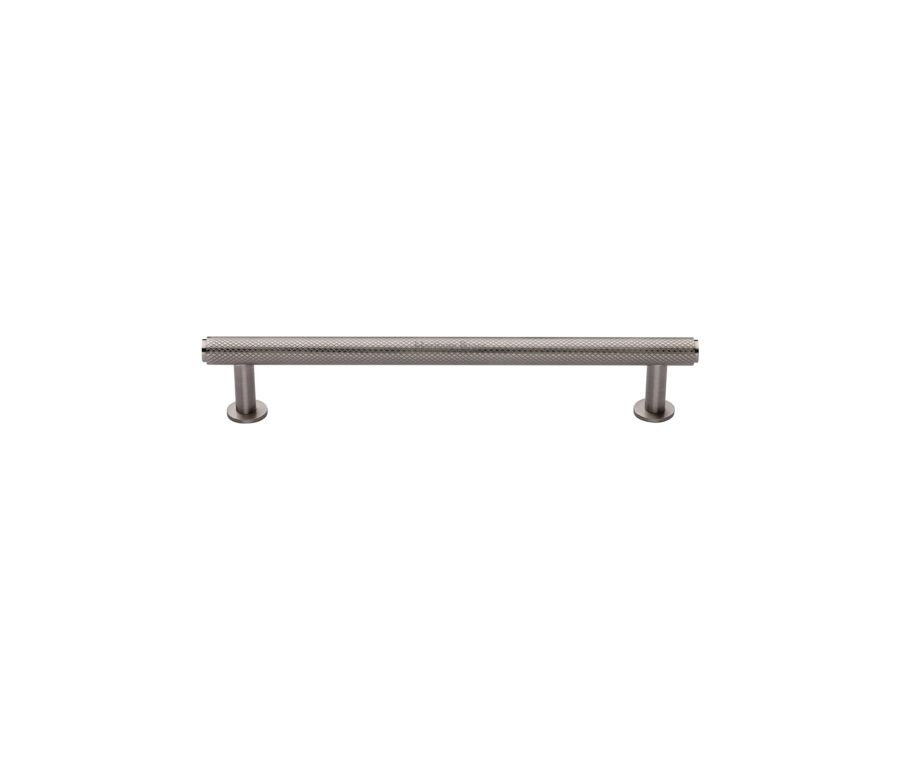 Heritage Brass Satin Nickel Knurled Cabinet Pull Handle with Rose 16mm