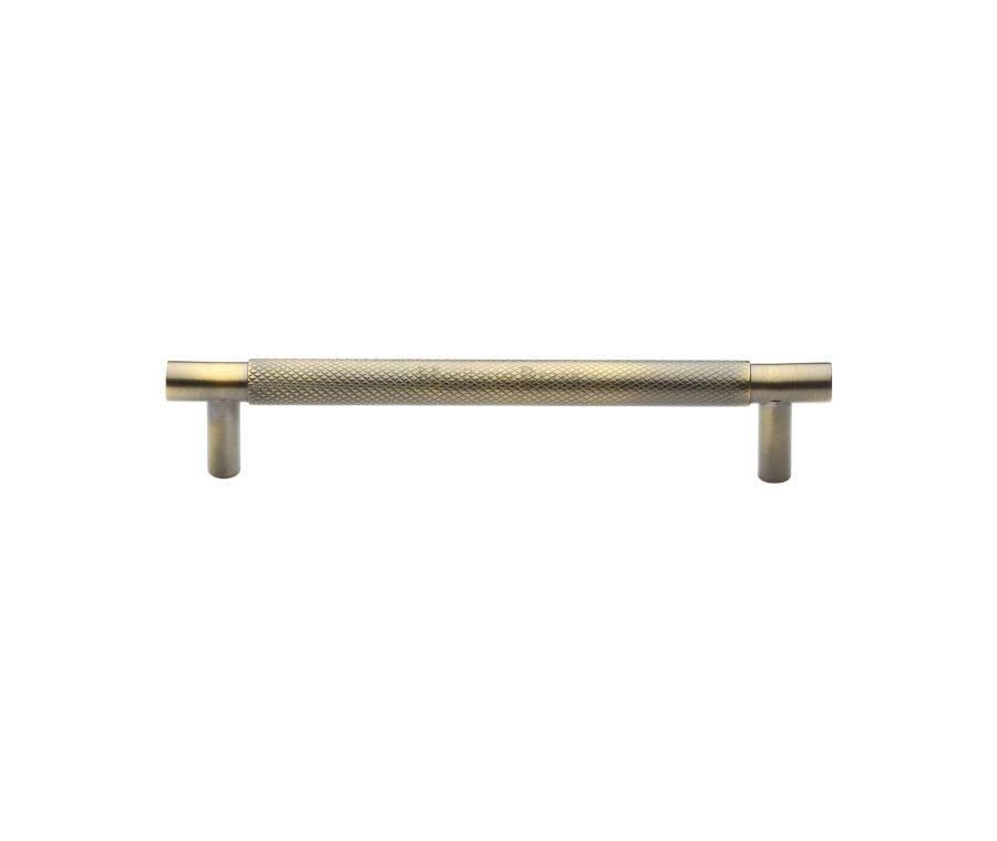 Heritage Brass Antique Brass Partial Knurled Cabinet Pull Handle 128mm