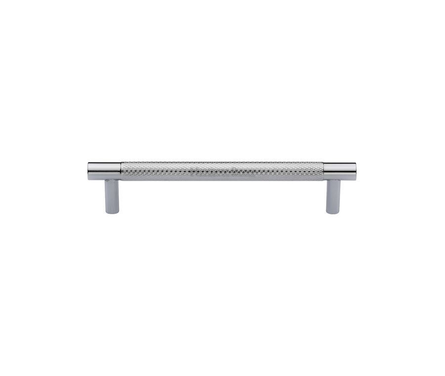 Heritage Brass Polished Chrome Partial Knurled Cabinet Pull Handle 128mm